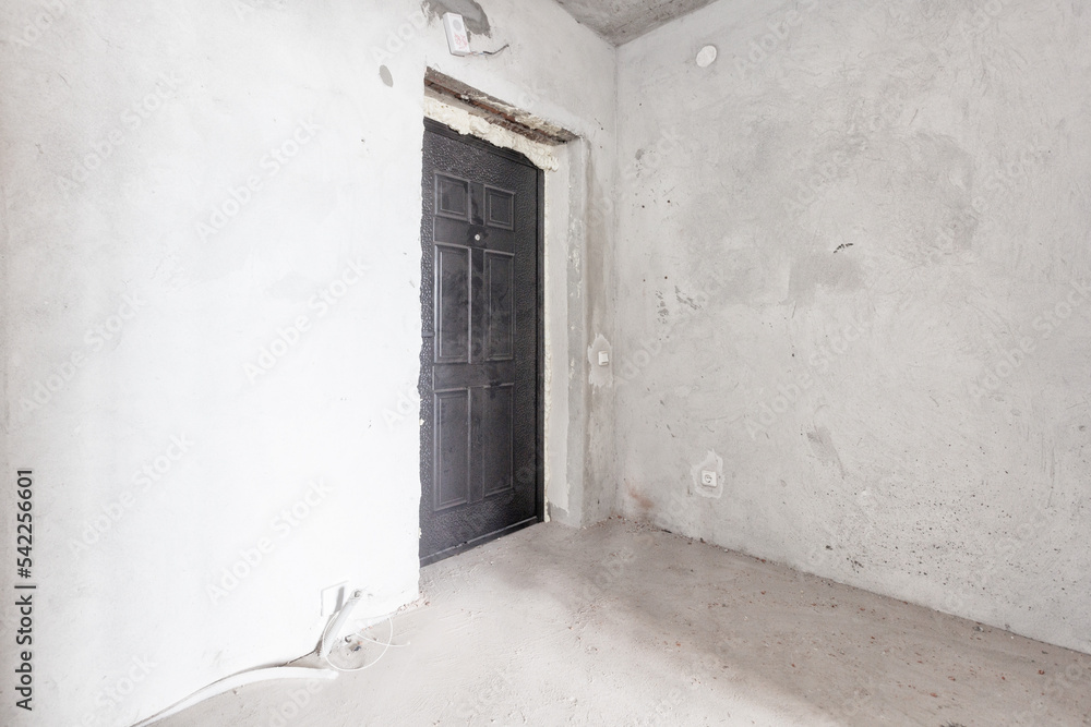 interior of the apartment without decoration in white colors