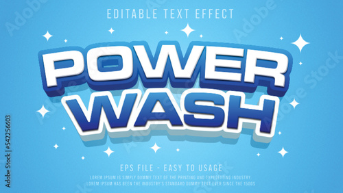 Power wash 3d bold editable text effect