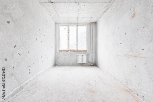 interior of the apartment without decoration in white colors © gluschenkoart