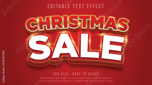 Christmas sale editable text effect