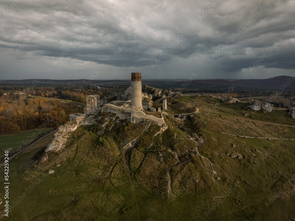 Ruins of the Castle in Olsztyn near Czestochowa, Poland.