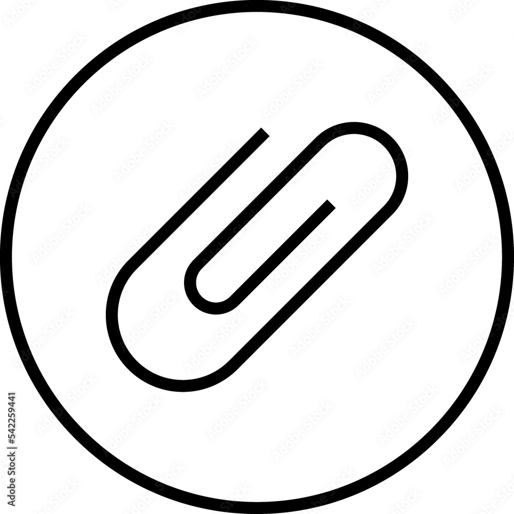 Paper clip icon. Binder Clip