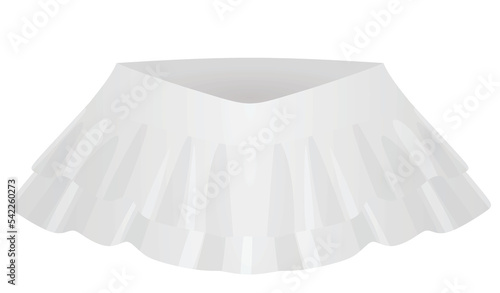 White micro  skirt. vector illustration