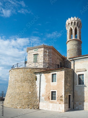 Lighthouse in Piran (Piranski svetilnik), Slovenia, Europe photo