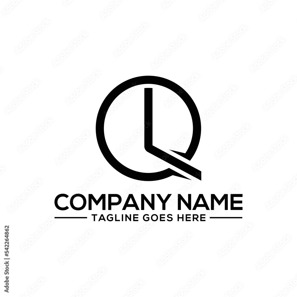 QL letter mark abstract vector logo design QL letter mark abstract vector logo design