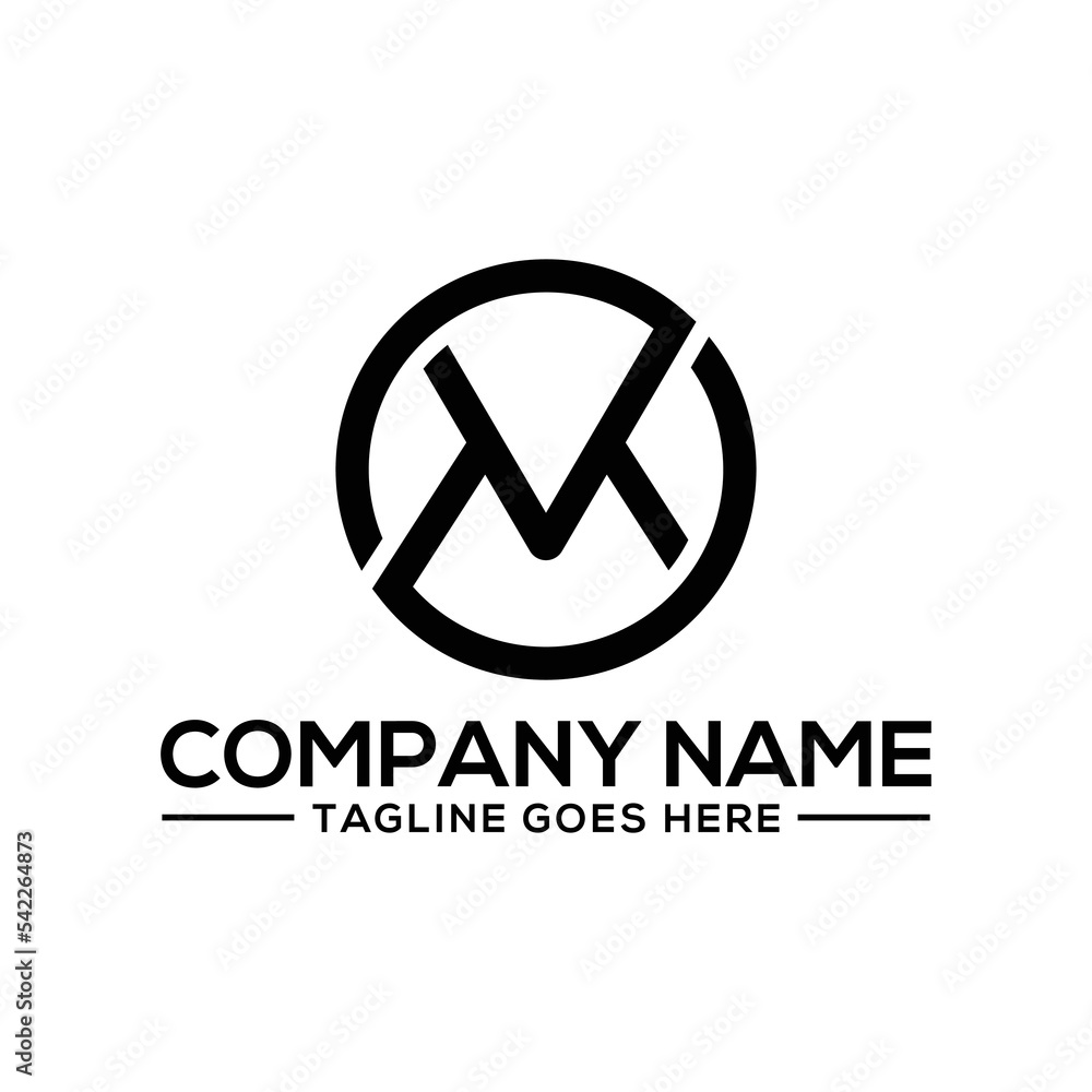 MV letter mark abstract vector logo design MV letter mark abstract vector logo design