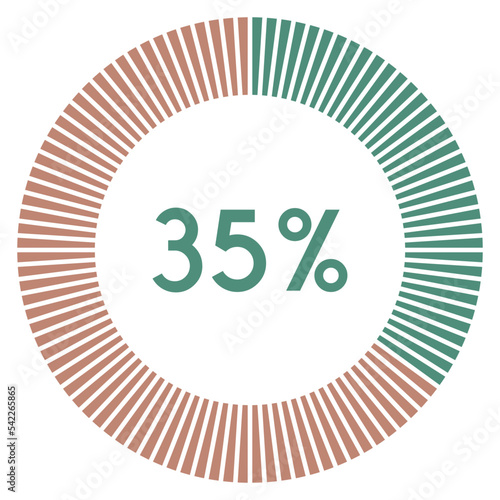 35 percent,circle shape percentage diagram symbol,transparent background.