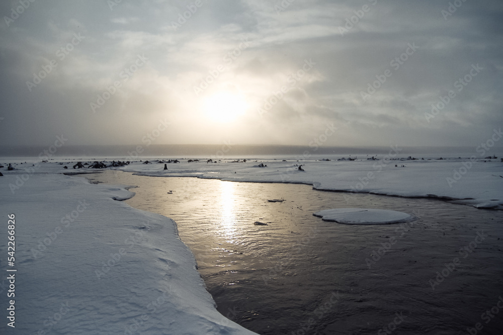 seashore in winter with ice seashore in winter with ice