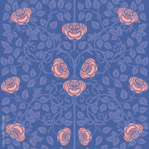 Floral vintage seamless pattern retro style wallpapers. Enchanted Vintage Flo...