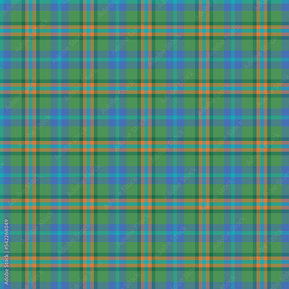 Fototapeta premium Decorative tartan plaid tiles pattern illustration