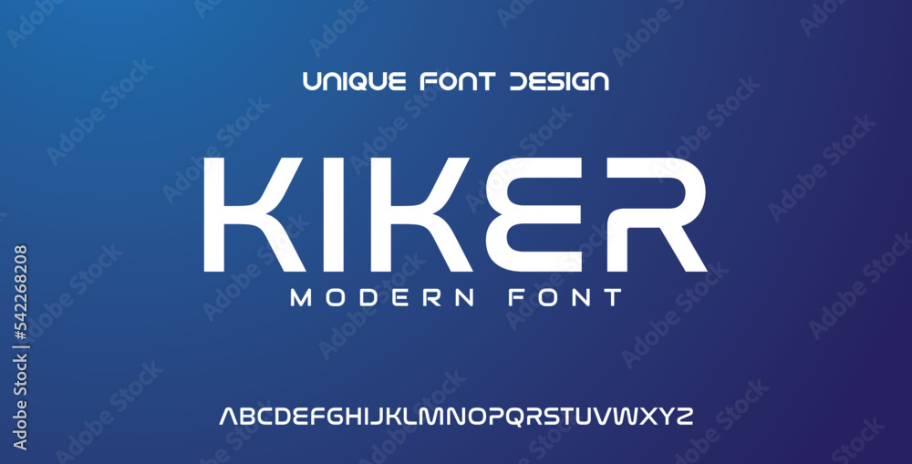 Elegant, minimal font. Alphabet letter fonts for tech. Typography modern style font set for logo, Poster, Banner. Vector typeface illustration.