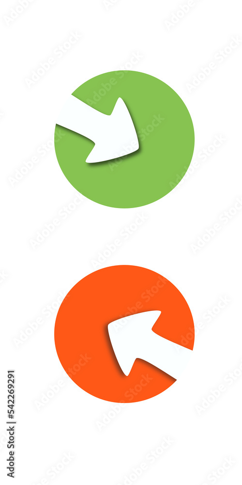 cerchio verde e rosso con freccia bianca su sfondo trasparente cerchio verde e rosso con freccia bianca su sfondo trasparente