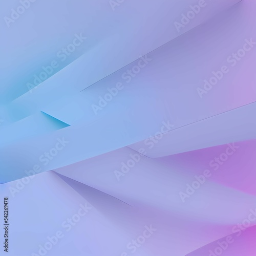 3D illustration of an abstract geometric pink and blue background