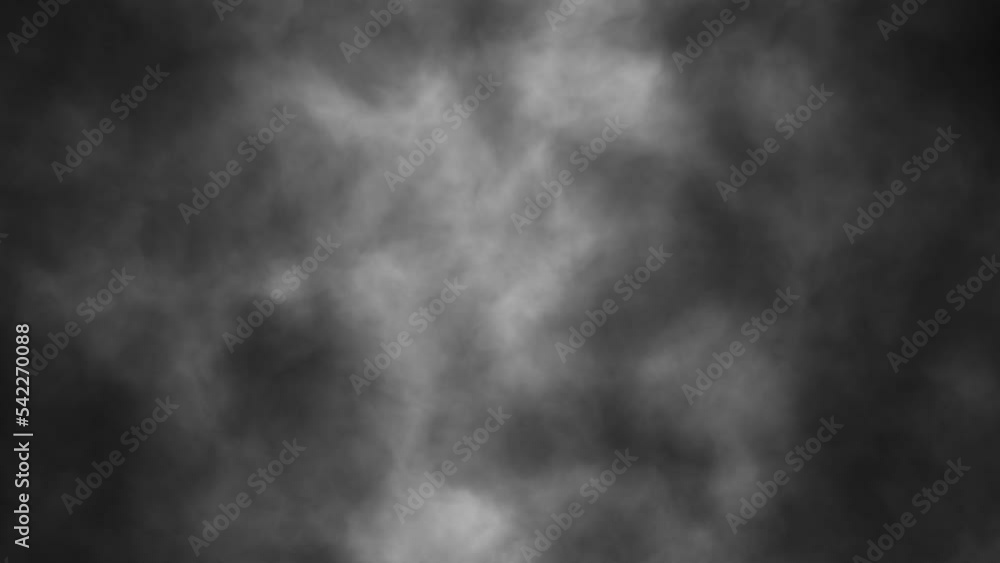 Dark foggy smoke black and white looped animation background. Dark foggy smoke black and white looped animation background.