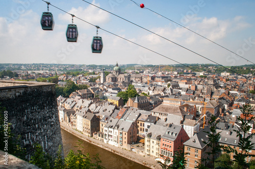 Canvas-taulu View of the city of Namur from the Citadel, Wallonia, Belgium