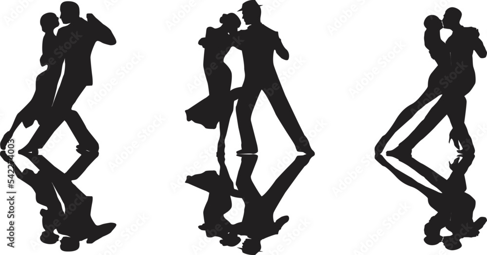 vector silhouette of a couple dancing ballroom dance vector silhouette of a couple dancing ballroom dance