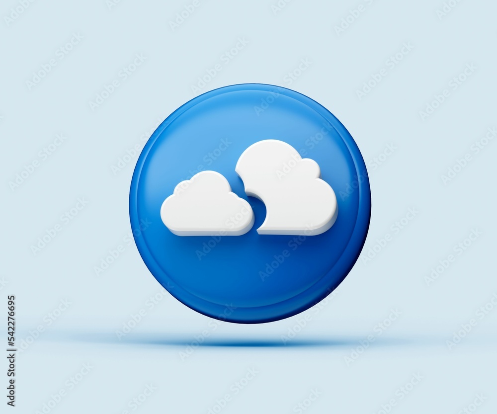 3D illustration of broken or disconnected cloud connectivity icon or symbol 3D illustration of broken or disconnected cloud connectivity icon or symbol