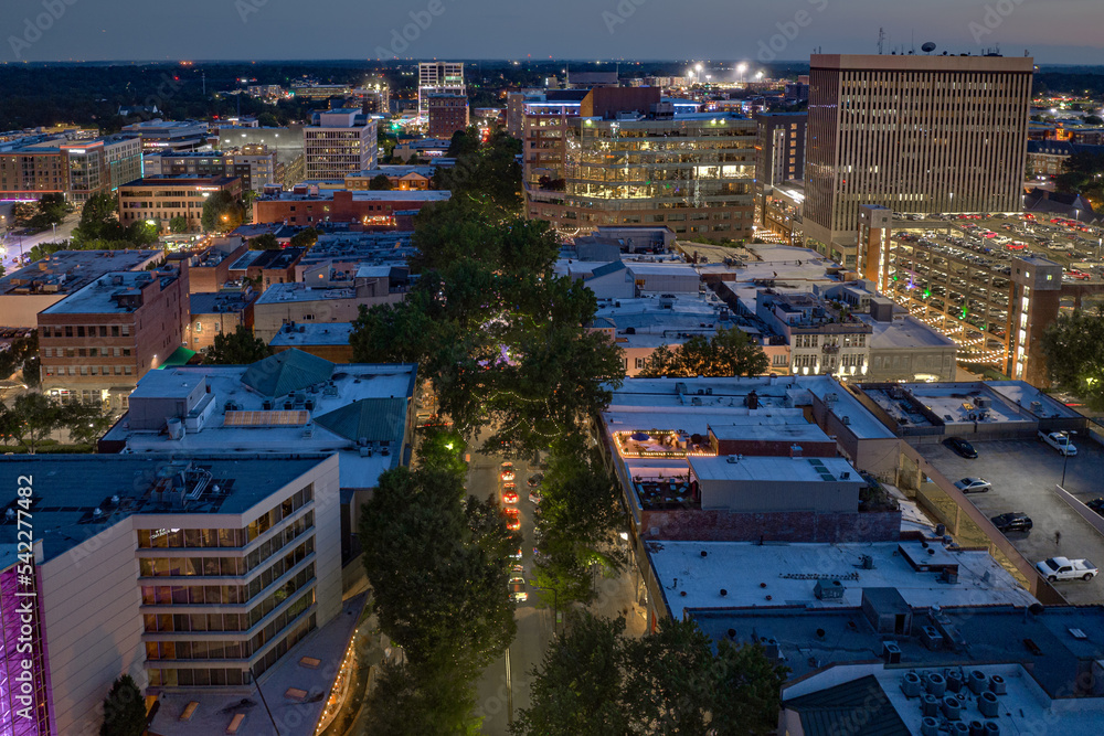 Aerial view of downtown Greenville