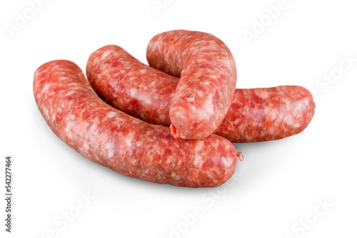 Fresh sausage isolated on white