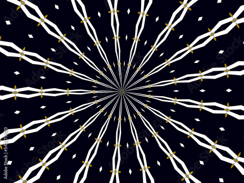 Black white star, rays explosion, pattern, mandala, abstract background