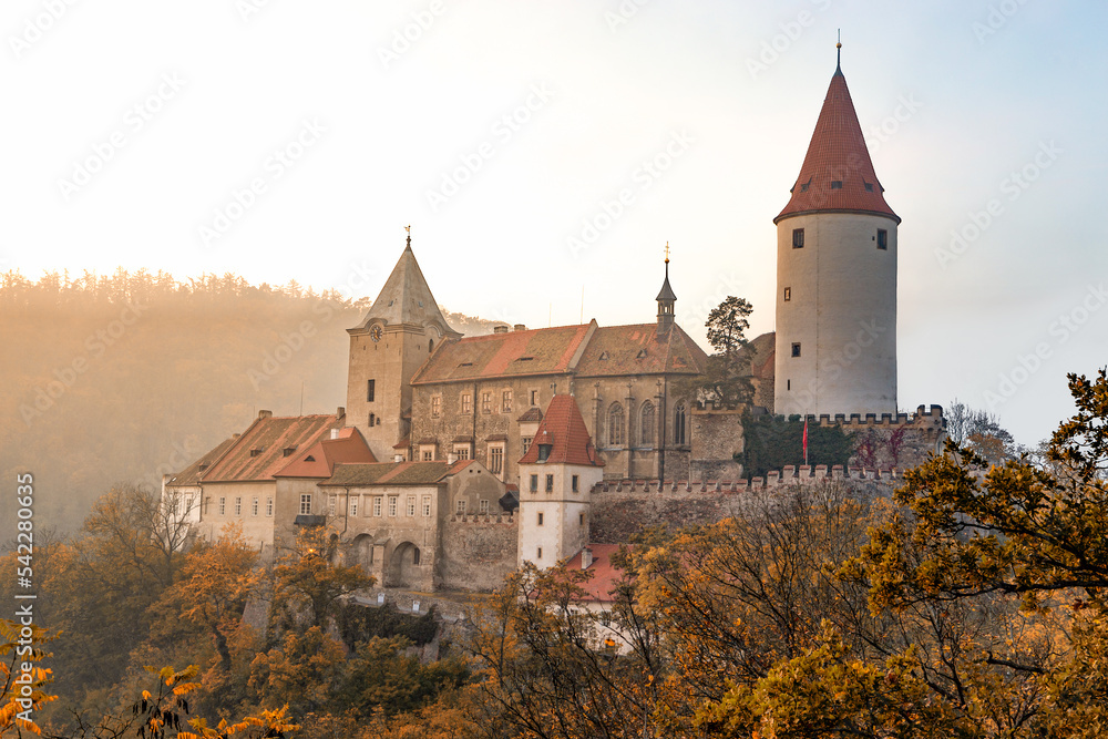 Krivoklat castle is a czech royal gothic stronghold. Czechia.