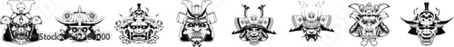 Illustration of the samurai helmet
