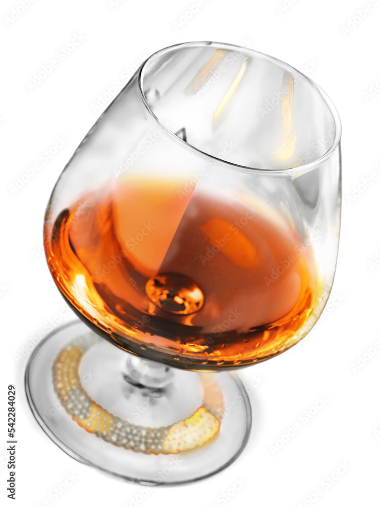 Transparent Glass with whiskey isolated on white Transparent Glass with whiskey isolated on white