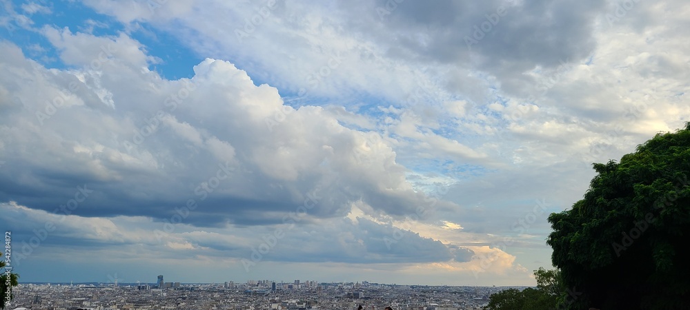 clouds over the city