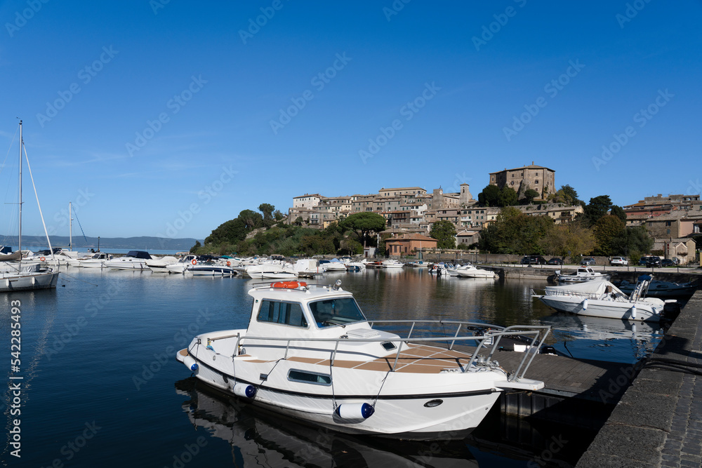 panoramic view of the port and the town of capodimonte