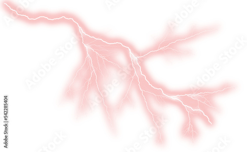 3d illustration lightning storm energy electricity red png