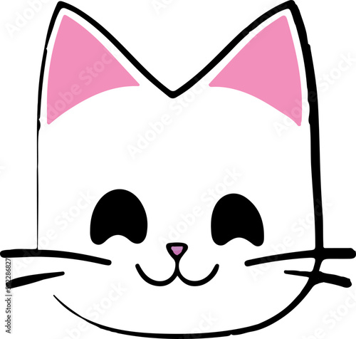 Cute cat vector design. Animal print.