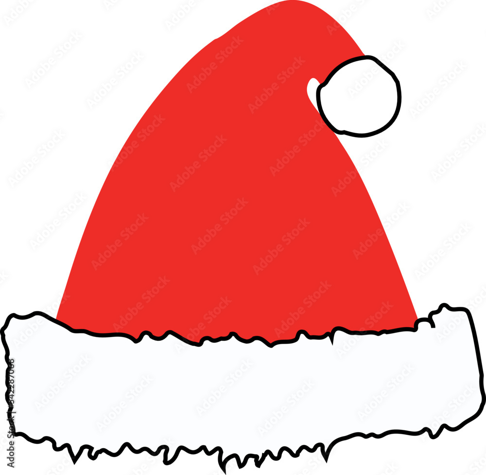 Christmas Santa Claus hat isolated. Christmas Santa Claus hat isolated.