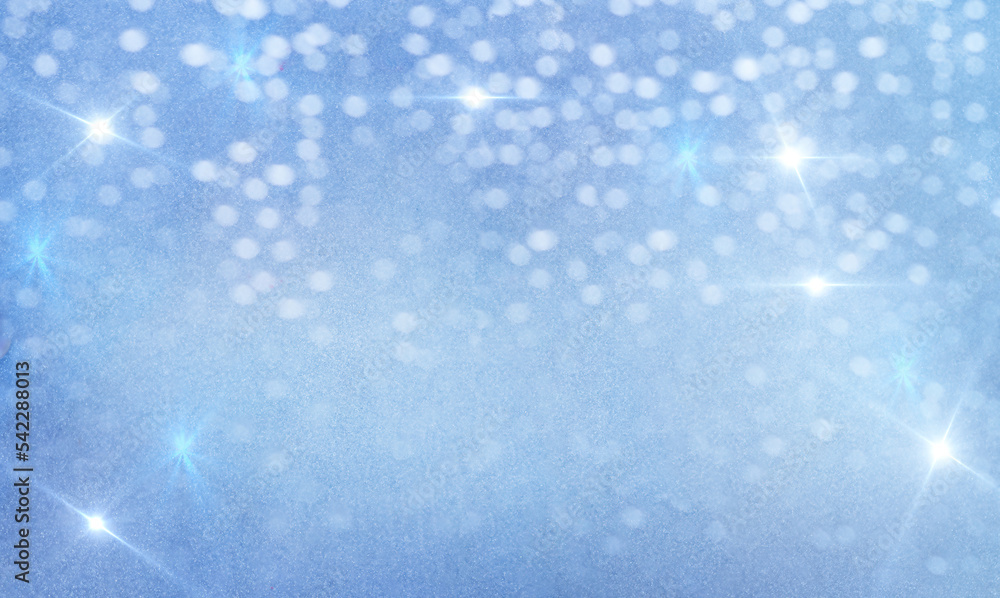 Defocus light blue Background. Abstract white Bokeh . Defocus light blue Background. Abstract white Bokeh .