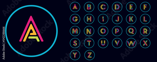 IT tech logo design letters