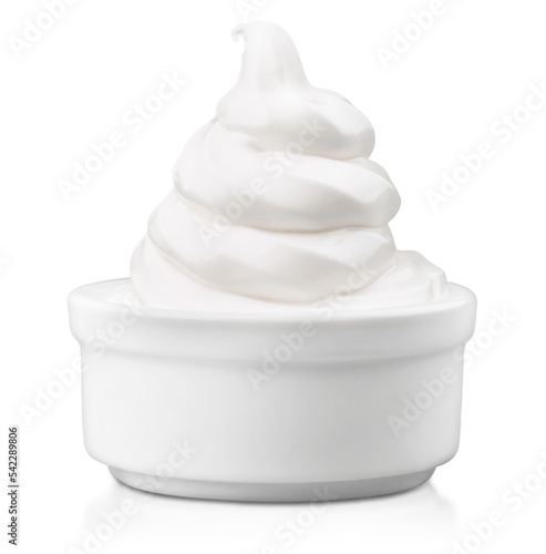 Cream vanilla ice cream soft delicious indulgence isolated