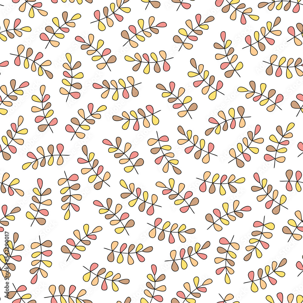 Vector seamless pattern with branches. Cute design for wrappings, textile and backgrounds. Vector seamless pattern with branches. Cute design for wrappings, textile and backgrounds.