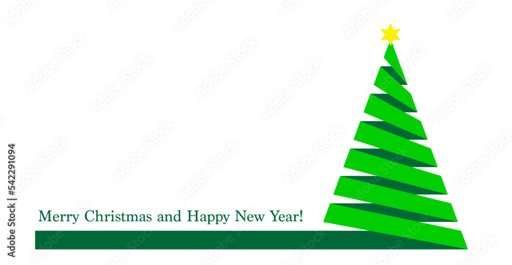 Weihnachtsbaum, Tannenbaum, Christbaum aus Schleife in grün