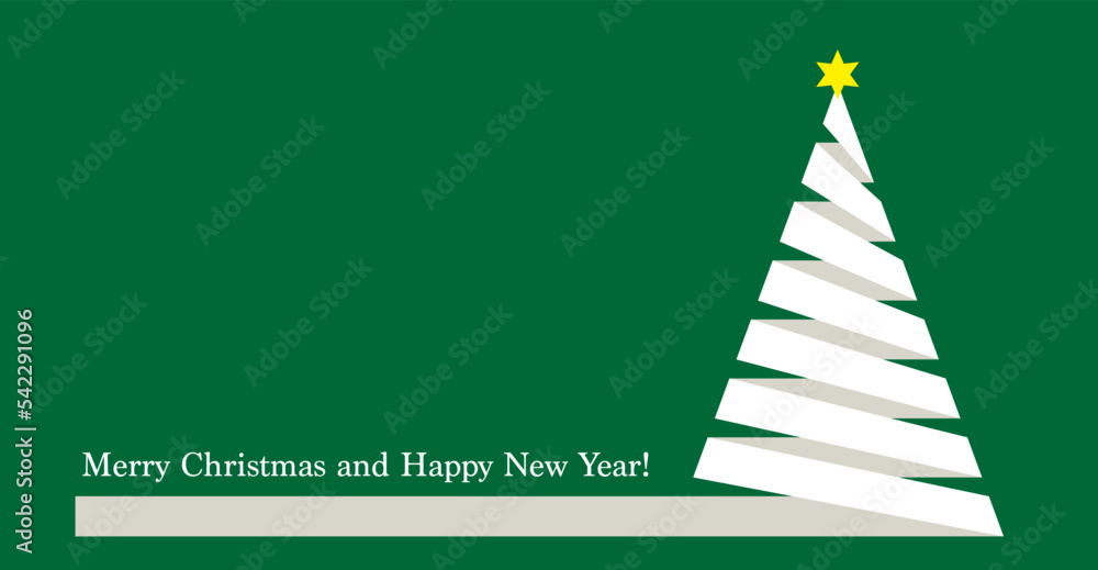 Weihnachtsbaum, Tannenbaum, Christbaum aus Schleife in grün weiß