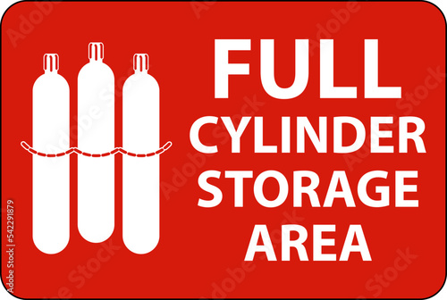 Gas Cylinder Sign Full Cylinder Storage Area