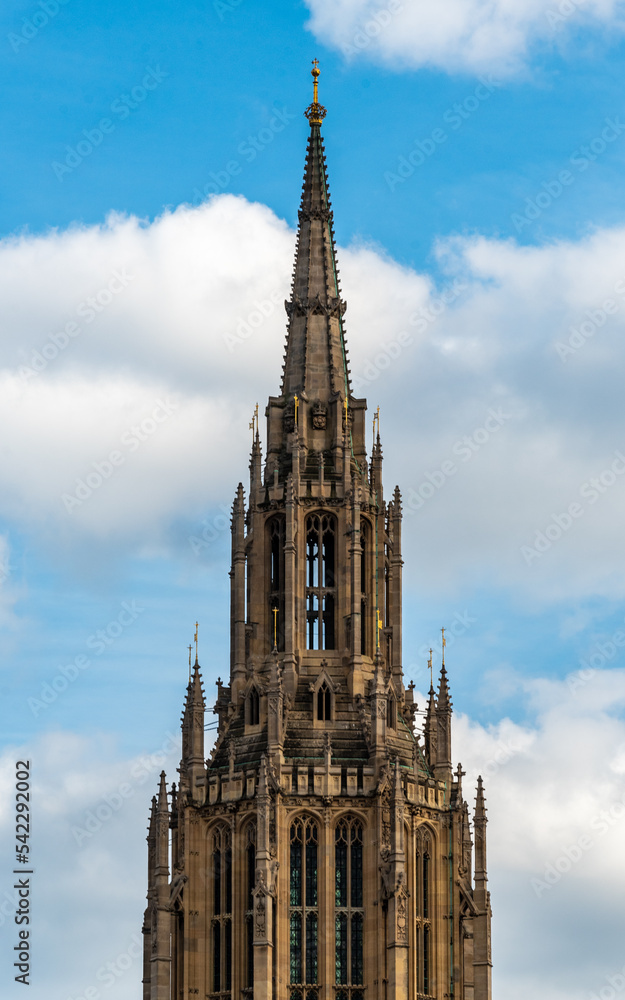 Central Tower of Palace of Westminster in London