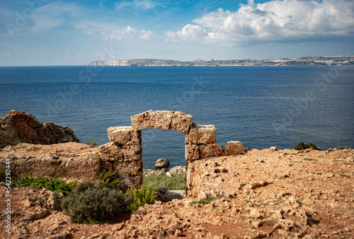 door to the sea. Ghar Tuta, Mellieha, Malta