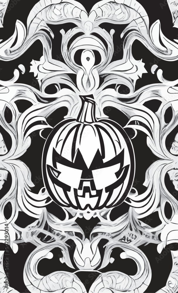 Decorative black and white gothic ornament, base for tattoo Decorative black and white gothic ornament, base for tattoo