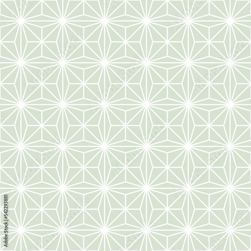Seamless pattern of snowflakes on isolated mint background. Vector for season celebration of New Year, Christmas, Winter holidays. Snowfall background for greeting cards, scrapbooking, wallpaper.