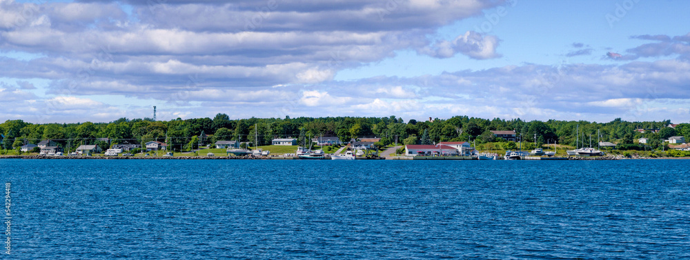 Homes with Boats on Coast of Cape Breton Island