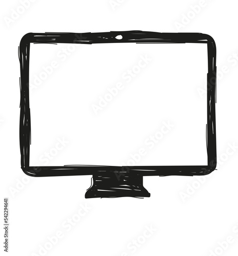 ilustración diseño vector recurso gráfico de ordenador de mesa o escritorio tecnología moderna 2023