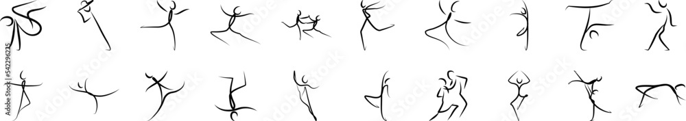 Dance icon collections vector design Dance icon collections vector design