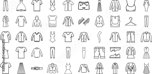 Clothes icon collections vector design