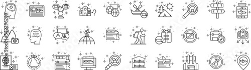 Gap year icon collections vector design