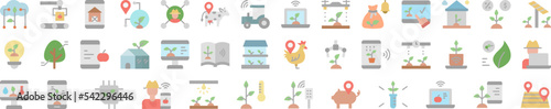 Smart farm icon collections vector design