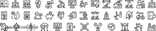 Smart farm icon collections vector design